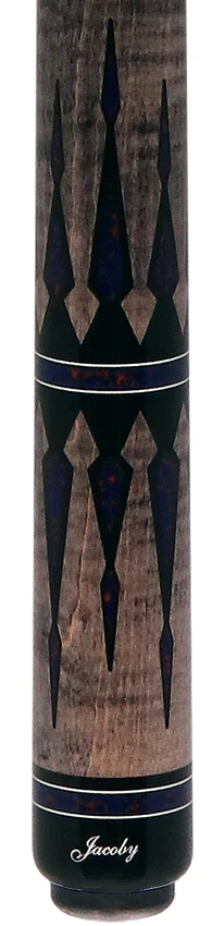 Jacoby Gray Stained Curly Maple with Azurite Web Custom No Wrap Pool Cue with 12.30mm Jacoby Black V4 Carbon Shaft - Image 2