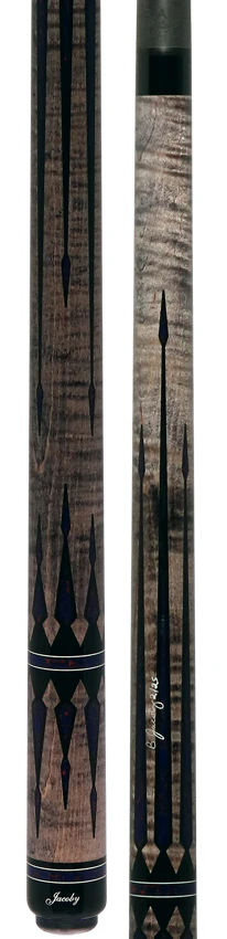 Jacoby Gray Stained Curly Maple with Azurite Web Custom No Wrap Pool Cue with 12.30mm Jacoby Black V4 Carbon Shaft - Image 5