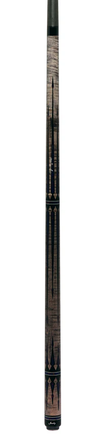 Jacoby Gray Stained Curly Maple with Azurite Web Custom No Wrap Pool Cue with 12.30mm Jacoby Black V4 Carbon Shaft - Image 6