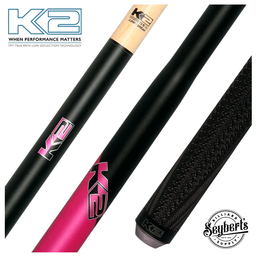 K2 Black and Pink 5 in 1 Break/Jump Pool Cue