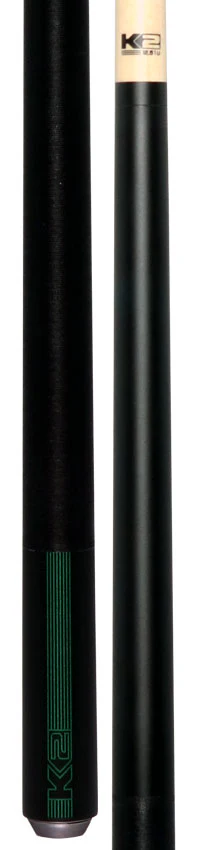 K2 Black/Green Sport Pool Cue with 12.50mm LD Shaft - Image 5
