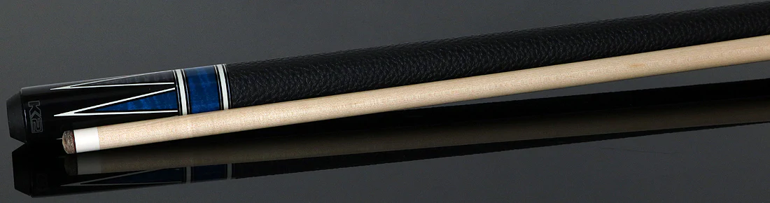 K2 Black/Gray/Blue 4 Point Graphic Pool Cue with 12.50mm LD Shaft - KL190BL - Image 2