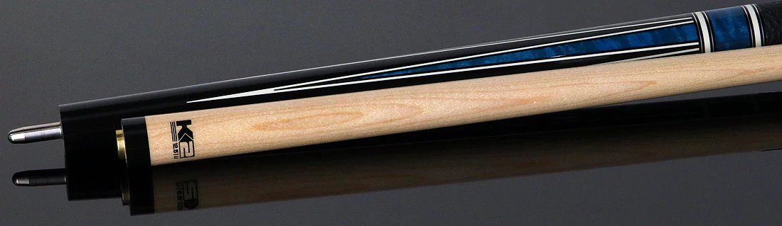K2 Black/Gray/Blue 4 Point Graphic Pool Cue with 12.50mm LD Shaft - KL190BL - Image 3