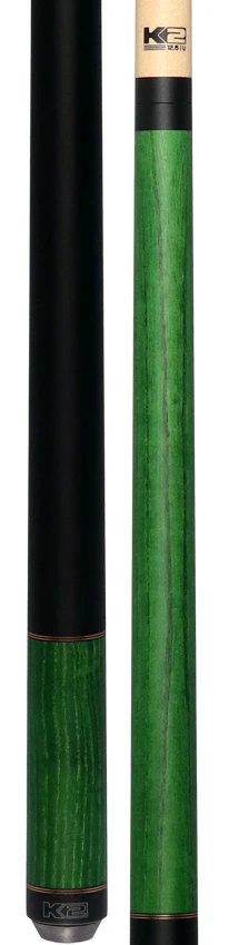 K2 Green-Stained Ash No Wrap Pool Cue with 12.50mm K2 LD Shaft - Image 5