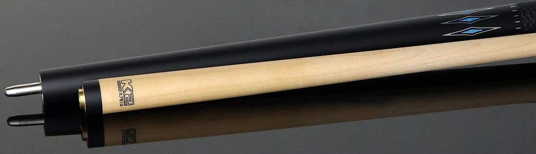 K2 Matte Black with Turquoise Diamond Graphic Pool Cue with 11.75mm LD Shaft - KLSE13 - Image 4