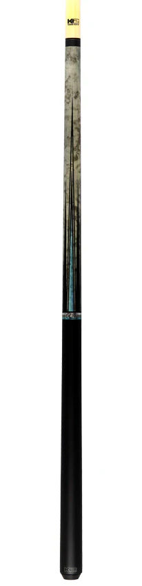 K2 Matte Gray-Stained Maple and Blue Points No Wrap Graphic Pool Cue with 12.50mm LD Shaft - KLLE1N - Image 2