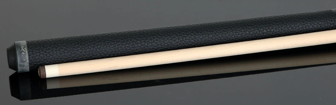 K2 Matte Gray-Stained Maple Play Cue with Leather Wrap and 12.50mm LD Shaft - KLCGY - Image 2