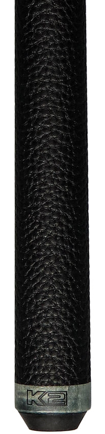 K2 Matte Gray-Stained Maple Play Cue with Leather Wrap and 12.50mm LD Shaft - KLCGY - Image 4