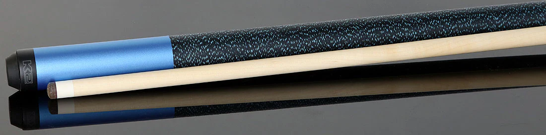 K2 Matte Metallic Blue Pool Cue with 12.50mm K2 LD Shaft - Image 3