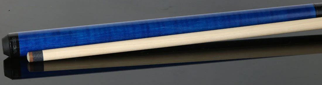 KODA Blue Stained Curly Maple Heavy Hitter Break/Jump Cue - Image 3