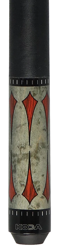 KODA Gray-Stained Maple with Cocobolo Points Graphic Pool Cue - KD49 - Image 2