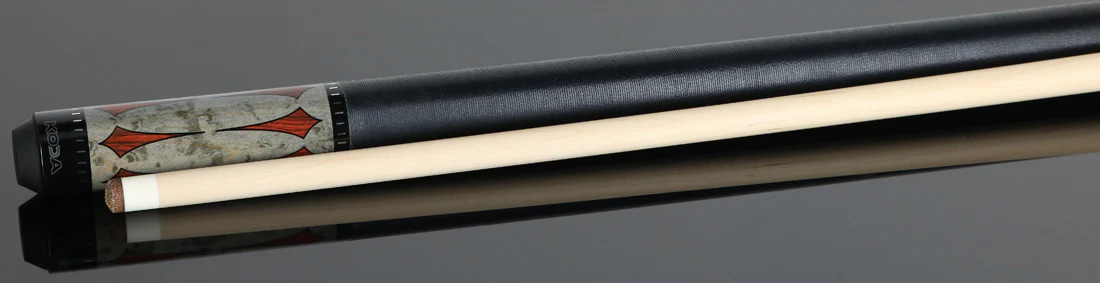 KODA Gray-Stained Maple with Cocobolo Points Graphic Pool Cue - KD49 - Image 3