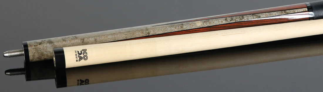 KODA Gray-Stained Maple with Cocobolo Points Graphic Pool Cue - KD49 - Image 4