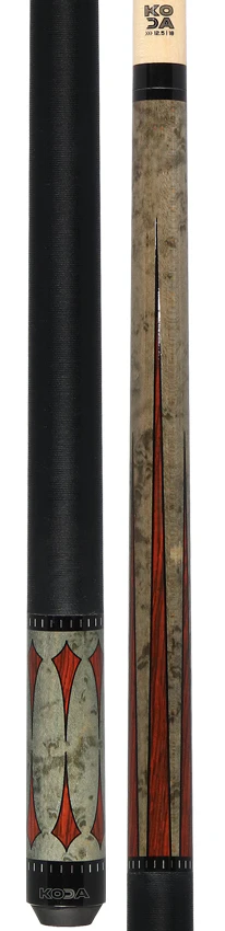 KODA Gray-Stained Maple with Cocobolo Points Graphic Pool Cue - KD49 - Image 5