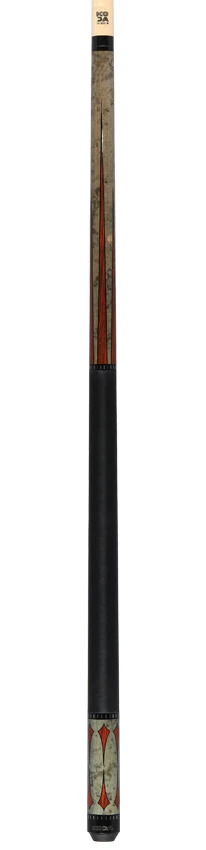 KODA Gray-Stained Maple with Cocobolo Points Graphic Pool Cue - KD49 - Image 6