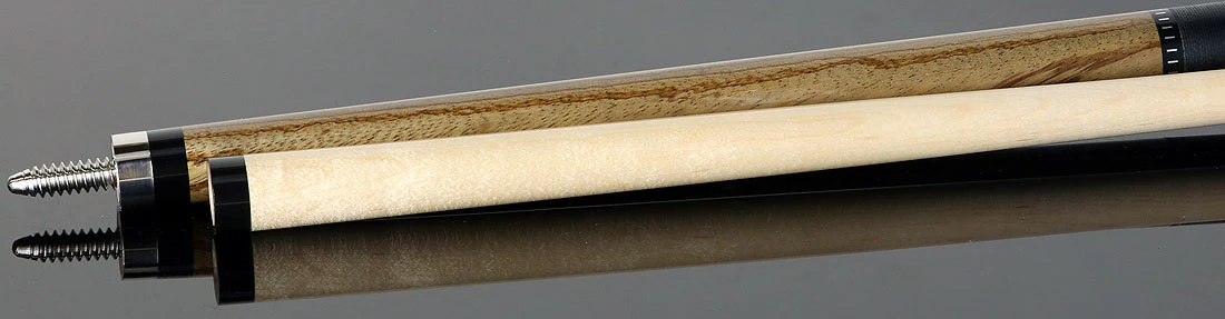KODA Gray-Stained Zebrawood Pool Cue with Linen Wrap - Image 4