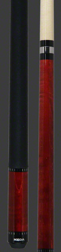KODA Crimson-Stained Maple Pool Cue with Linen Wrap - Image 3