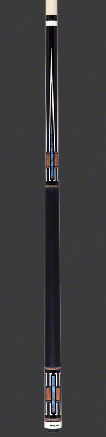 KODA Black with Cocobolo and Blue Recon Graphic Pool Cue - KD51 - Image 4
