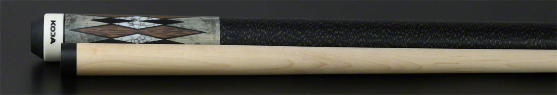 KODA Gray-Stained Maple with Cocobolo and Micarta inlay Graphic Pool Cue - KD52 - Image 6