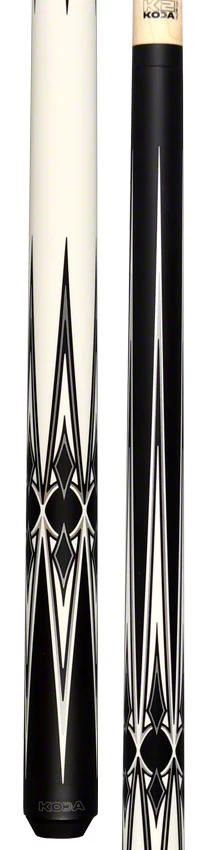 K2 KL160 Black/White/Silver Matte 4 Point Graphic Pool Cue with 11.75mm K2 LD Shaft - KL160 - Image 5