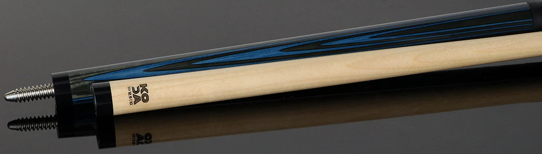 KODA Sky Blue and Gray Laminate Pool Cue with Linen Wrap - Image 4