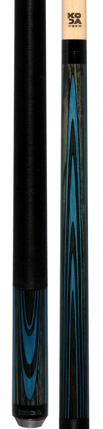KODA Sky Blue and Gray Laminate Pool Cue with Linen Wrap - Image 5