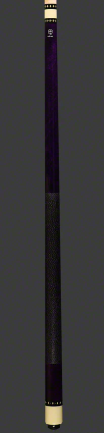 Lucky Purple Stained Maple Pool Cue with Linen Wrap - L71 - Image 3
