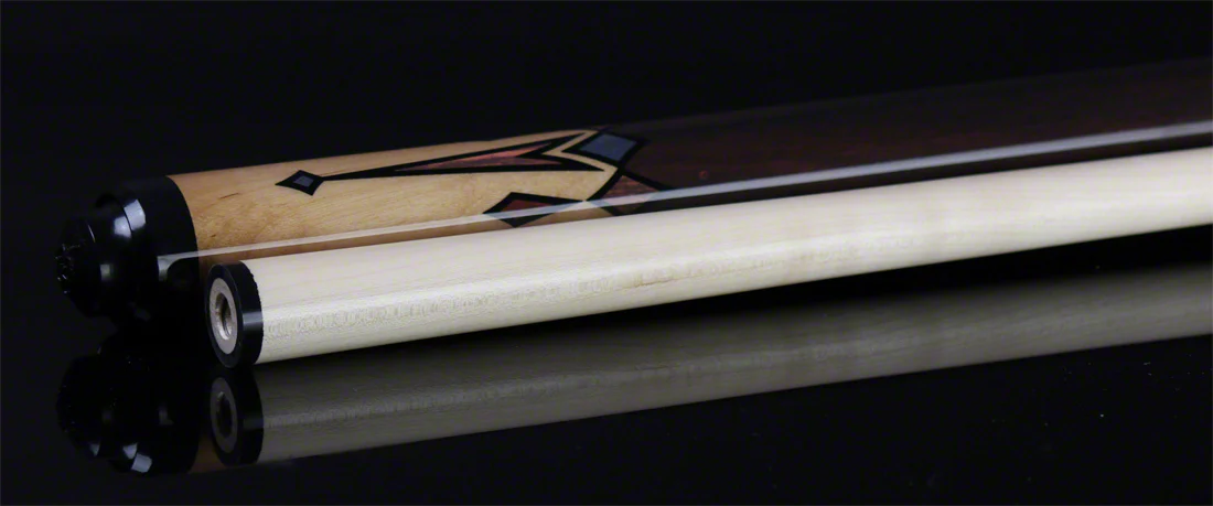 Lucky Hard Rock Maple and 8 Point Graphic No Wrap Pool Cue - L76 - Image 2