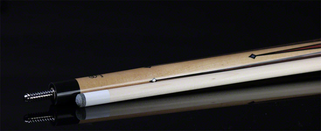 Lucky Hard Rock Maple and 8 Point Graphic No Wrap Pool Cue - L76 - Image 3