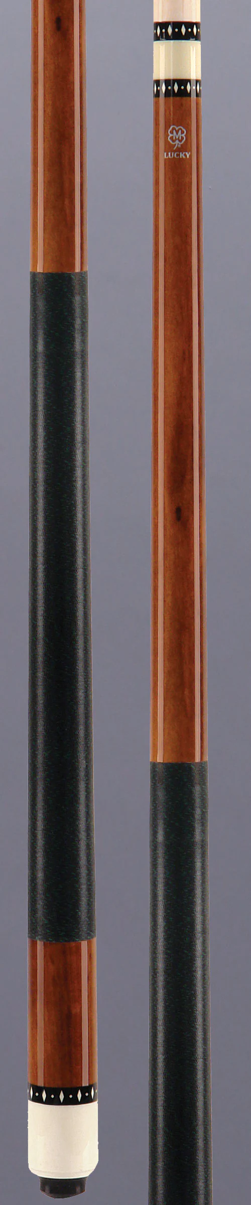 Lucky Cherry Stained Maple Pool Cue with Linen Wrap - L09 - Image 3
