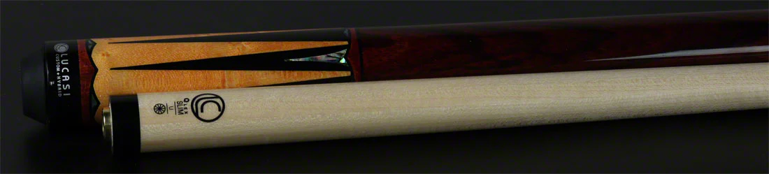 Lucasi Hybrid Gold Stained Maple and Zebrawood No Wrap Pool Cue - LHLE4 - Image 5