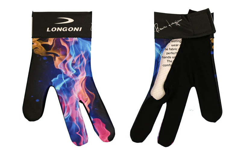 Longoni Left Hand Billiard Glove - Explosion Flames - Image 2