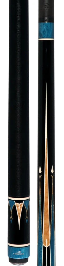 Longoni Galaxy Cyan Pool Cue with Linen Wrap and Luna Nera Shaft - Image 5