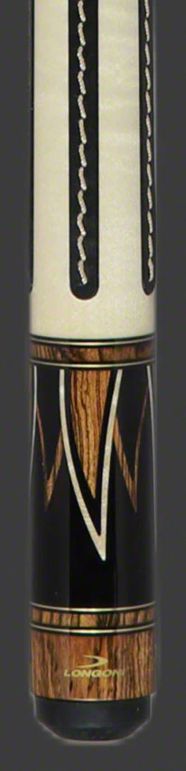 Longoni Niels Feijen Flame Leather Strips Pool Cue with Luna Nera American Pure Graphite Shaft - LG24744 - Image 2