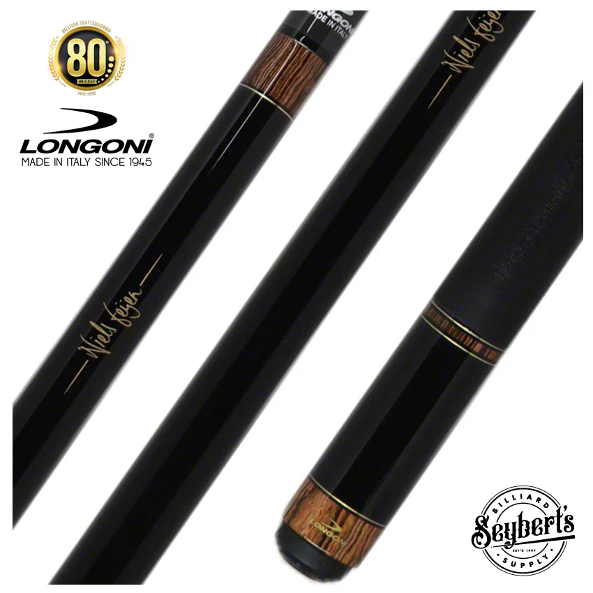 Longoni Niels Fijen Sparkle Irish Linen Pool Cue with Luna Nera American Pure Graphite Shaft - LG24705