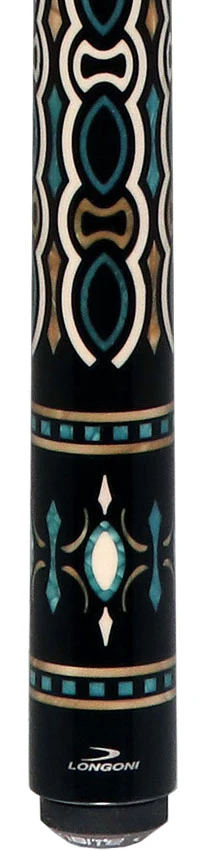 Longoni Ogiva Ocean No Wrap Pool Cue with Luna Nera Pure Graphite Shaft - Image 2