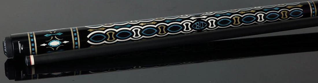 Longoni Ogiva Ocean No Wrap Pool Cue with Luna Nera Pure Graphite Shaft - Image 3