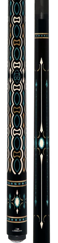 Longoni Ogiva Ocean No Wrap Pool Cue with Luna Nera Pure Graphite Shaft - Image 5