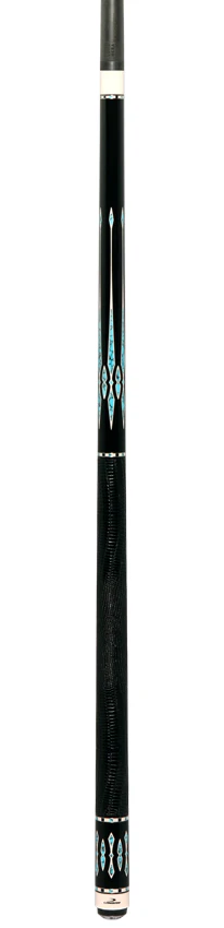Longoni Black Mamba II Pool Cue with Luna Nera Shaft and Black Lizard Leather Wrap - Image 6