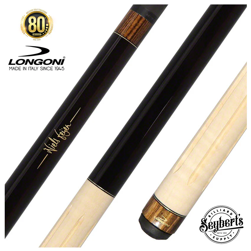 Longoni Stecca Niels Feijen TB-22 Break Cue with Luna Nera Carbon Break Shaft - LG24797