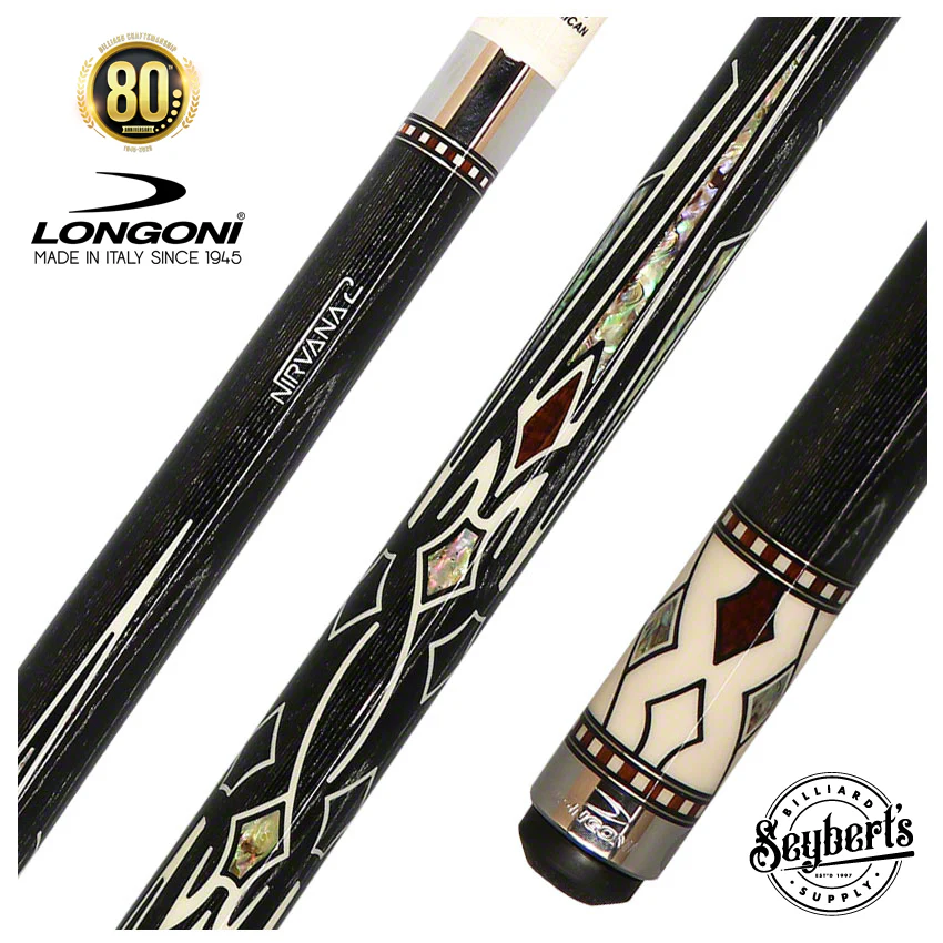 Longoni Stecca Nirvana 2 Pool Cue with S2 American Wood Shaft - LG24490