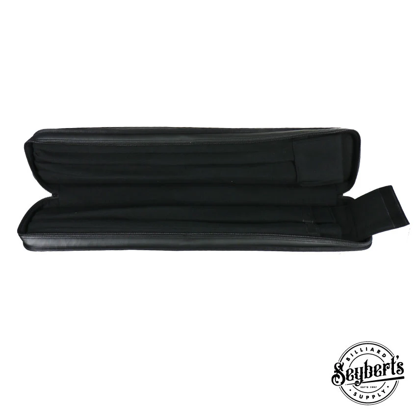 Lucasi Half Carbon Fiber Black 4x8 Soft Pool Cue Case - LC748B - Image 3