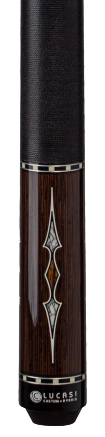 Lucasi Custom Black Palm & Bocote/White Recon Pool Cue with Black Linen Wrap - Image 2