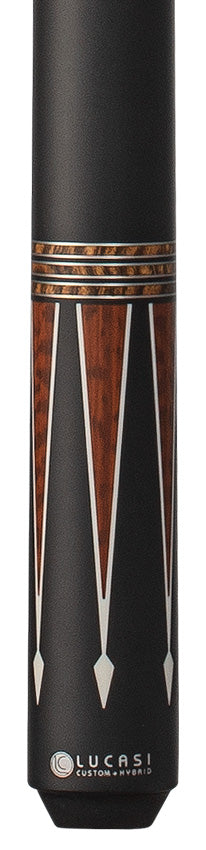 Lucasi Custom Matte Black and Snakewood/Zebrawood Wrapless Pool Cue - Image 2