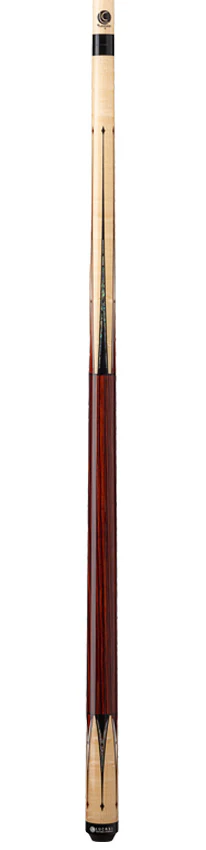 Lucasi Custom Natural Birdseye Maple & Black/White Mother of Pearl Inlays Wrapless Pool Cue - Image 4