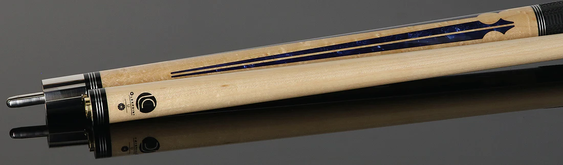 Lucasi Hybrid Natural Birdseye Maple and Blue Crushed Velvet Pool Cue with Sport Wrap - LHC97 - Image 4