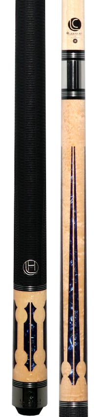 Lucasi Hybrid Natural Birdseye Maple and Blue Crushed Velvet Pool Cue with Sport Wrap - LHC97 - Image 5