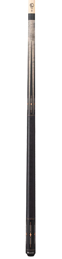 Lucasi Hybrid Matte Charcoal Birdseye with White/Rose Gold Inlays and Black Linen Wrap Pool Cue - Image 4