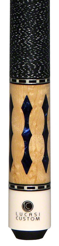 Lucasi Zero Flexpoint Birdseye Maple with Blue Luster Pool Cue - LZ2004NB - Image 4