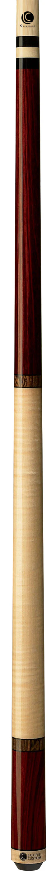 Lucasi Zero Flexpoint Exotic Rengas with Bocote Rings and Curly Maple Wrapless Pool Cue - LZC11 - Image 2